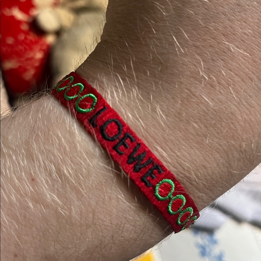 Loewe Friendship Red Bracelet with Gold Details Paula’s Ibiza